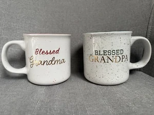 Blessed Grandma And Grandpa Mug Set Of 2 Gift Announcement Set - Picture 1 of 7