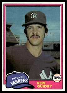 1981 Topps #250 Ron Guidry New York Yankees Baseball - Picture 1 of 2