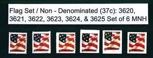 US Scott # 3620, 3621, 3622, 3623, 3624, & 3625 ND (.37c) Flag Set of 6 MNH    - Picture 1 of 1