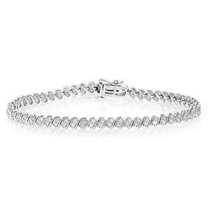 1.50 cttw Diamond Bracelet for Women, Round Natural Diamond Bracelet in 14K - Picture 1 of 5