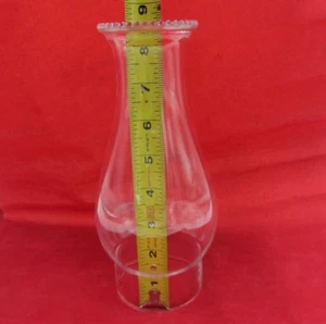 LÁMPARA DE VIDRIO SUPERIOR CON CUENTAS DE COLECCIÓN ACEITE HURACÁN CHIMENEA SOMBRA GLOBO 8,5"" ALTO BASE DE 3 - Imagen 1 de 4
