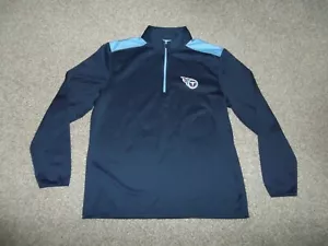 NFL Team Men's Size XL Tennessee Titans 1/4 Zip Pullover Blue Long Sleeve - Picture 1 of 5