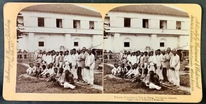 SV018_080 Stereoview Filipino Prisoners of War at Pasig - Picture 1 of 1