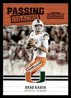 2017 Panini Contenders Draft Picks #3 Brad Kaaya Rookie Miami Hurricanes - Image 1 of 2