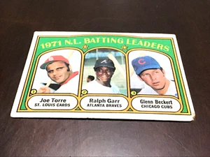 1972 Topps Baseball #85 NL BATTING LEADERS TORRE GARR BECKERT - Picture 1 of 4