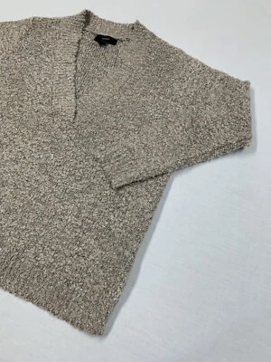 Suéter Pullover Para Mujer Forever 21 Gris Tejido Boucle Cuello en V Talla L Foto 1 de 4