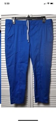 Ladies Butter-Soft Stretch UA Scrubs Blue Size L Scrub Pants W 39" IS 26" - Image 1 of 4