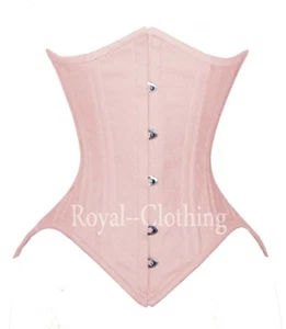 26 Double Steel Boned Tight Lacing Underbust Cotton Corset Hot costume 8033C - Picture 1 of 25