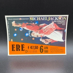 MICHAEL JACKSON CONCERT TICKET STUB, JUNE 6 1988, FEYENOORD STADIUM - Picture 1 of 2
