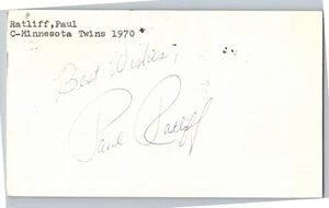1960's -Paul Ratliff- Signed/Autograph/Auto Postcard Minnesota Twins MLB - Picture 1 of 2