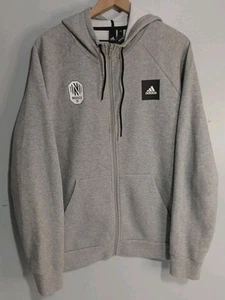 Adidas Nashville SC Full Zip Hoodie Herren L Grau MLS Warm Up Work Out (G2) - Bild 1 von 7