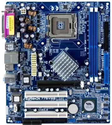 MAINBOARD ASROCK 775VM8 VIA PM800 S.775 DDR RTM360-520 AGP PCI - Immagine 1 di 2