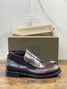 Pantanetti Mocassino Uomo Pelle Tabacco Casual Luxury Men Shoe 42 - Imagen 1 de 7