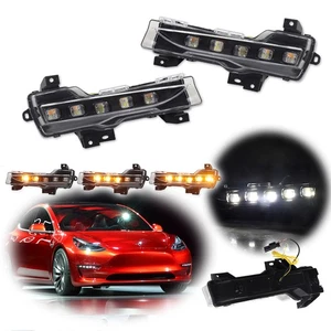 Luces de señal de giro DRL delanteras LED traseras con interruptor de lente transparente para Tesla Modelo 3 Modelo Y - Imagen 1 de 11
