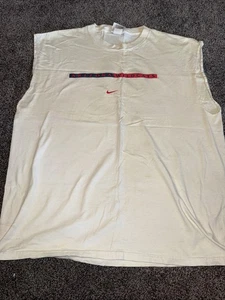 Vintage Arizona Wildcats Sleeveless Mens L White NCAA Basketball Nike Team 90s - Picture 1 of 4