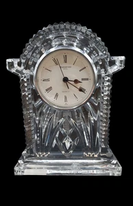 Waterford Kristall Lismore Kutschenuhr 18 cm, ca. 2 kg atemberaubendes Kristall. - Bild 1 von 12