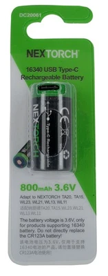 Nextorch 16340 Li-Ion Akku (USB Aufladbar)