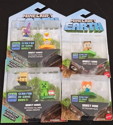 Minecraft: Earth Boost Minis Lot Of (4) Packs~ 6 Earth Boost Minis Total - Image 1 of 3