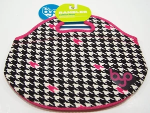 Built BYO Houndstooth Rambler Neopren Brotzeittasche SCHWARZ/WEISS/PINK - Bild 1 von 3