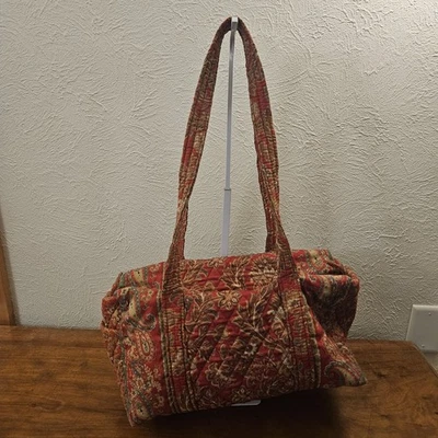 Bolso de Lona Vera Bradley Retirado Raro Windsor Rojo Clásico De Colección Doble Asas Foto 1 de 4
