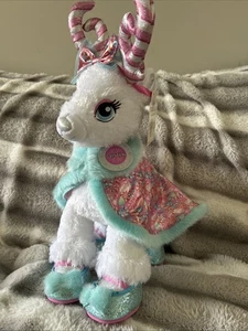 Build A Bear Glisten Candy Cane White Reindeer Plush w/ Cape Collar Shoes New - Picture 1 of 8