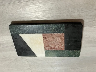 VINTAGE Marble 13 x 8" Multicolor Cutting Board Abstract Design - Imagem 1 de 2