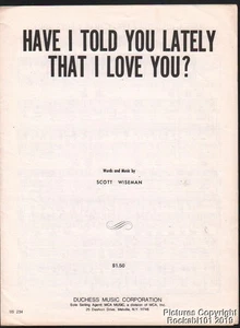 1945 Scott Wiseman Country Noten - Habe ich dir in letzter Zeit gesagt, dass ich dich liebe? - Bild 1 von 1