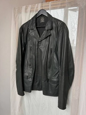 Chaqueta motera de cuero azul XL vintage RARA Levi’s Foto 1 de 4