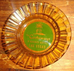 Vintage The Castaways A Hughes Hotel Las Vegas Nevada posacenere in vetro CASINÒ - Foto 1 di 2