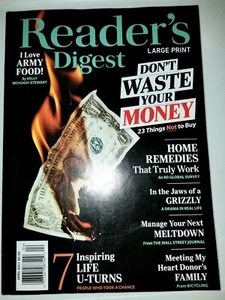 Reader's Digest April 2021, Large Print Dont Waste Your Money, I Love Army Food - Picture 1 of 8