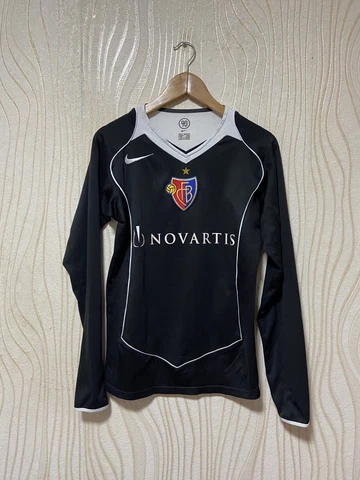 BASEL 2004 2006 AWAY SHIRT JERSEY NIKE sz S MEN LONG SLEEVE BLACK Cover