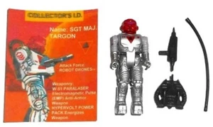 Vintage 1980er Starcom Spielzeug ~ ""SGT MAJ. TARGON"" ~ Roboterdrohnen *KUNDENSPEZIFISCHE NEULACKIERUNG* - Bild 1 von 8