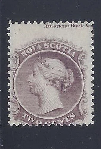 Canada #9 Scarce Margin Misperf Error / EFO With Inscription Nova Scotia MH - Image 1 of 1