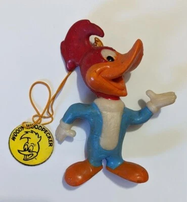 Woody Woodpecker Rubber Figure + Tag Vintage Jiggler like HK RARE Toy Lantz - Image 1 of 4