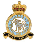 Vintage Queens Crown No 98 Squadron Raf Royal Air Force Enamel Badge