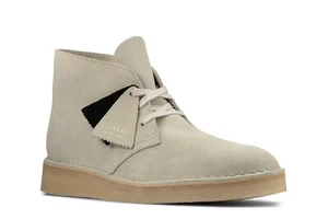 Clarks Originals Men's Desert Coal Off White Suede Boots 26156684 - Picture 1 of 7