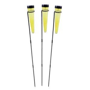 ACHLA Solar Sparkle Cone, Stake, Set of 3, Yellow/Black Powdercoat - SL-SC01Y-S - Picture 1 of 1