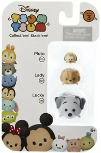 Disney Tsum Tsum Serie 3 Pluto (110) Lady (229) und Lucky (145) Minifiguren - Bild 1 von 1