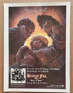 Britny Fox - RARE vintage trade magazine ad (back cover) '89 - Picture 1 of 2