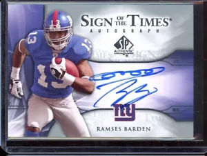 2009 SP Authentic Sign of the Times #STRB Ramses Barden - Foto 1 di 1