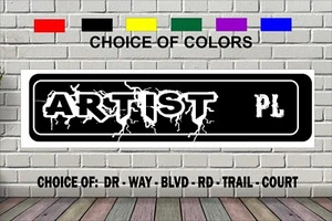 Künstler Pl Straßenschild 4 x 18" Ganzmetall Zeichnungen Gemälde Kunst Poster Landschaft - Bild 1 von 1