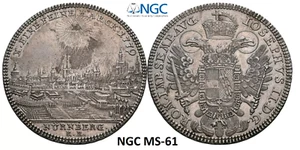 NGC Nurnberg 1779 MS 61 1 Thaler Silver City View Coin Germany Rare Type - Picture 1 of 8