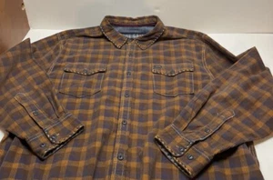 True Grit Hemd Herren XXL braun/blau Tartan kariert Cord Western Cowboy - Bild 1 von 10