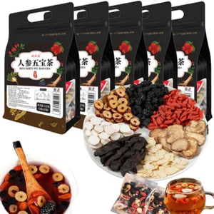 125pcs Ginseng Five Treasure Tea - Kidney Support, Red Date Herbal Blend 2025 US - Picture 1 of 17