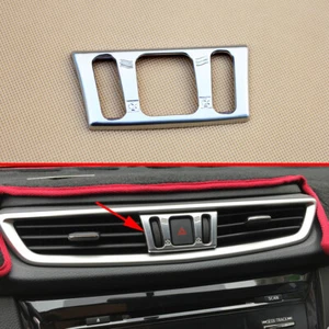 Chrome Dashboard Air Vent Outlet Cover Trim For Nissan X-Trail Rogue T32 2014-18 - Picture 1 of 6