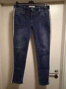 Cecil Damen Jeans Hose Scarlett 30 / 30 mit seitlichem Streifen rot Stretch - Bild 1 von 9