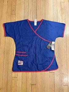 Scrub Dudz NFL Team Apparel Top Blue Med Nurse NY New York Giants Women - Picture 1 of 9