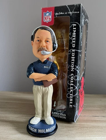 Coach MIKE HOLMGREN Seattle Seahawks NFL Coaches Club Bobblehead NIB! Cover
