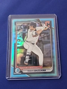 2024 Bowman Draft 1st Chrome - Travis Bazzana SKY BLUE Refractor #1 Pick #BDC-1 - Picture 1 of 2