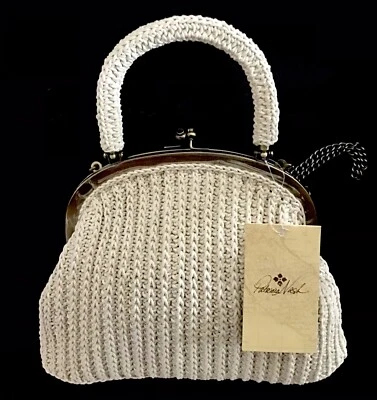 Cartera Cartera Patricia Nash Willow Asa Superior Sol Marfil Rafia Stra Nueva con Etiquetas Foto 1 de 4